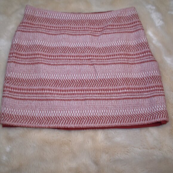Banana Republic Red White Striped Cotton Mini Skirt Size 4 - Picture 10 of 10